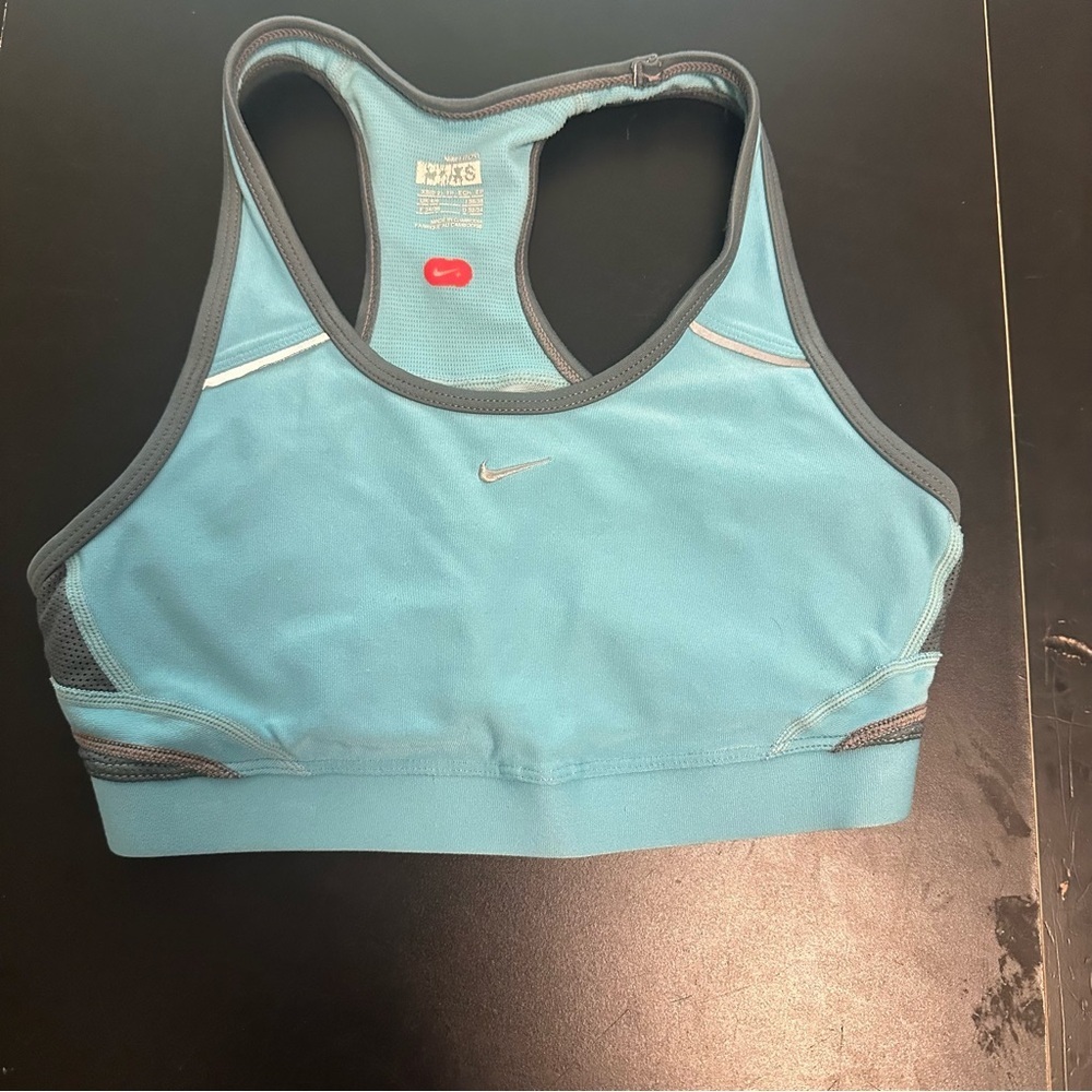 Nike Women's Teal and Gray Sports Bra